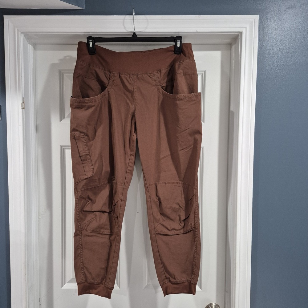 Prana Pants Womens XL Rust Brown Kanab Pull On Climbing Hiking Organic Cotton